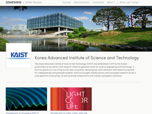 KAIST Offers Massive Open Online Courses (MOOCs) to Global Learners 이미지