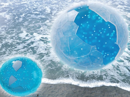 Nanoscale Self-Assembling Salt-Crystal ‘Origami’ Balls Envelop Liquids 이미지