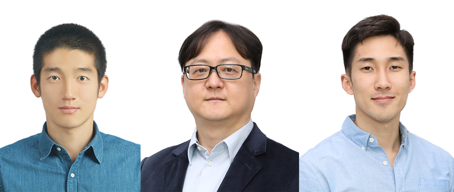 Ph.D. Candidate Jaeson Jang (left), Professor Se-Bum Paik (center), and Ph.D. Candidate Min Song (right)