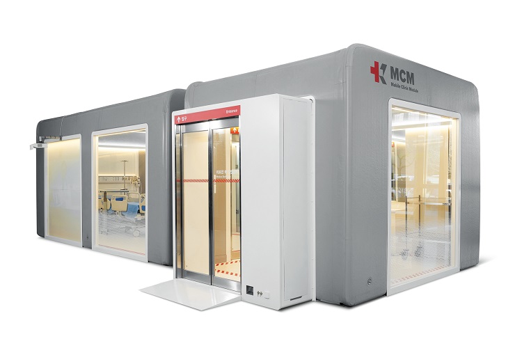 Mobile Clinic Module developed by the Korea Aid for Respiratory Epidemic initiative.