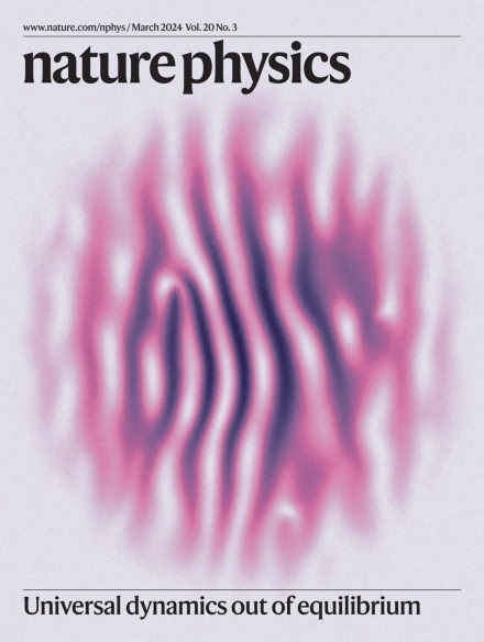 그림 2. 게재된 논문은 네이처 피직스(Nature Physics) 3월 호의 표지로 장식됐다. 사진은 원자 간섭계를 통한 스핀 양자 소용돌이에 대한 사진이다.