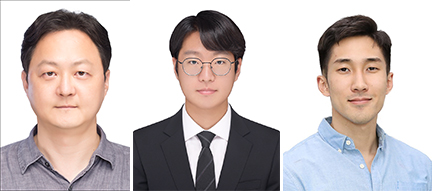 (왼쪽부터)바이오및뇌공학과 백세범 교수, 김진우 학사과정, 송민 박사과정