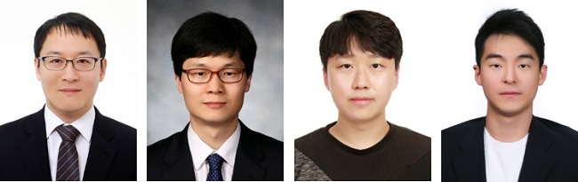 (왼쪽부터) KAIST 최벽파 교수, 이화여대 이상헌 교수, KAIST 장규선 학생, 막스플랑크 연구소 김세호 박사