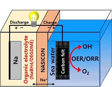 그림 2. 해수전지 개략도