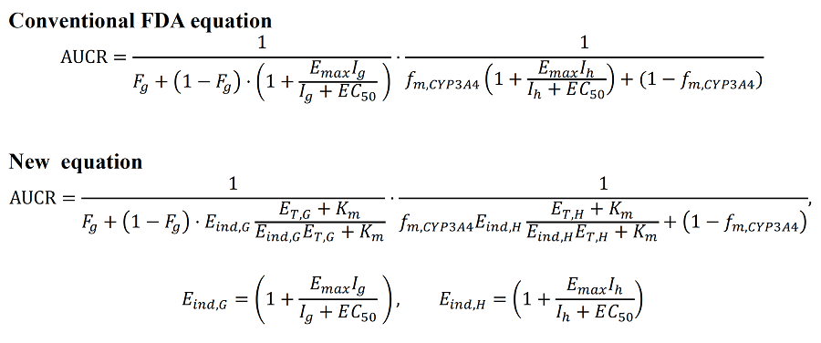 newly derived drug-drug interactions formula 