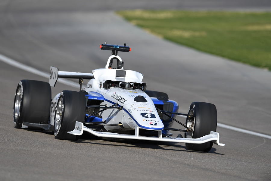 Photo 5. KAIST Team’s vehicle on the track during the IAC @ CES 2022