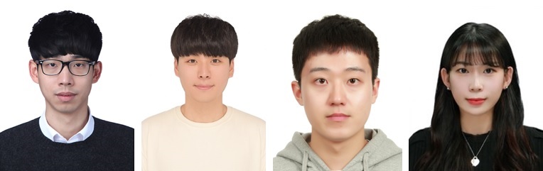 (왼쪽부터) 전기및전자공학부 김성국, 최성욱, 신태인, 김혜연 박사과정