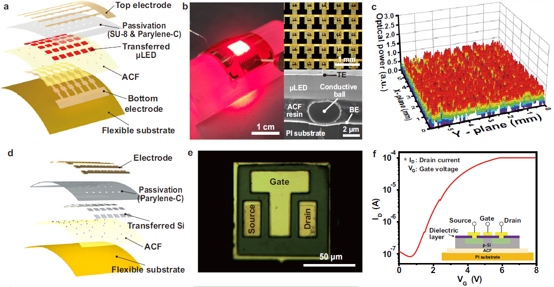 Flexible devices fabricated by μVAST.