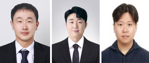 (왼쪽부터) 전기및전자공학부 김상현 교수, 인하대학교 금대명 교수, 예일대학교 임진하 박사후연구원