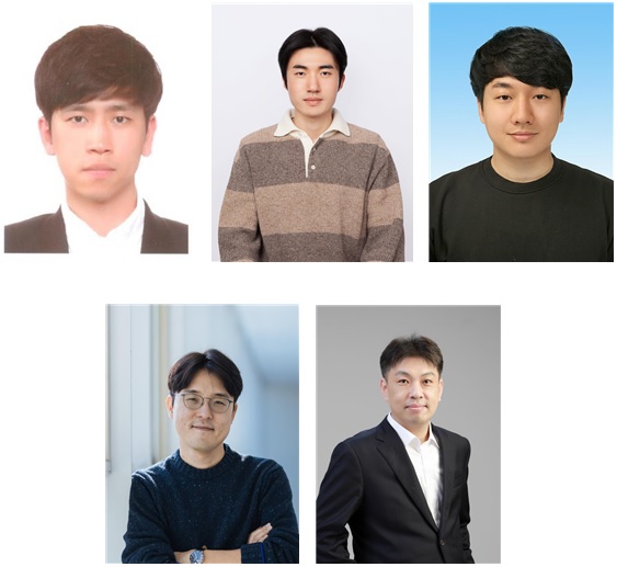 (윗줄 왼쪽부터) 김성빈 연구교수, 신승재 교수, 김호영 박사 (아랫줄 왼쪽부터) 김형준 교수, 이진우 교수