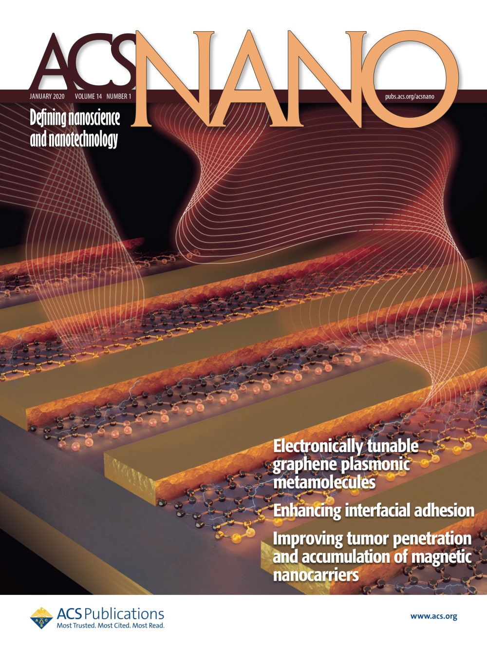 The front cover of ACS Nano published on January 28.