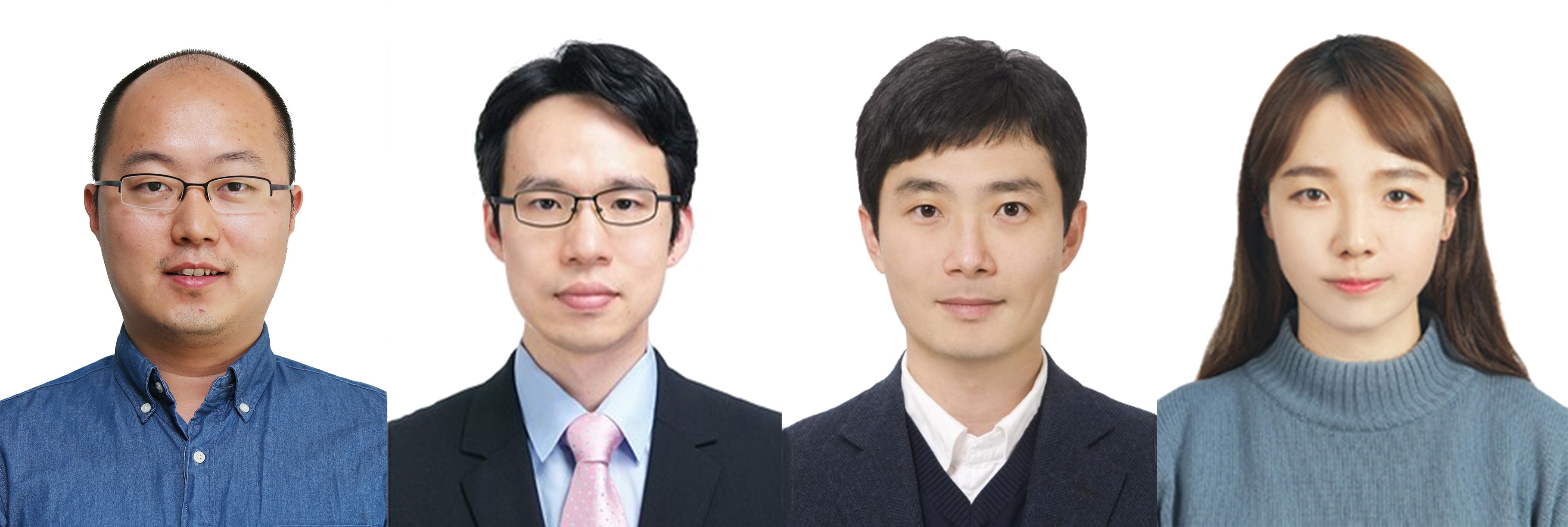 (왼쪽부터) 박용근 교수, 신종화 교수, 유홍기 교수, 김세정 박사