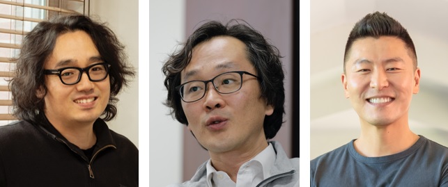 (왼쪽부터) 문화기술대학원 박주용 교수, 이원재 교수, 노준용 교수