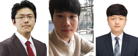 (왼쪽부터) 전기및전자공학부 이정용 교수, 김준호 박사과정, 서기원 박사과정