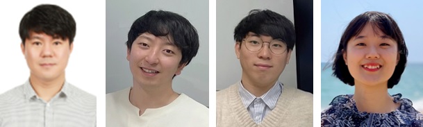 (왼쪽부터) 화학과 김우연 교수, 문석현 박사과정, 정원호 박사과정, 양수정 박사과정