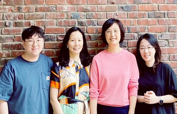 From left: PhD candidate at the Graduate School of Culture Technology, Professor Kyung Myun Lee from the School of Digital Humanities and Computational Social Sciences, Professor Young Im Do, and post-doctoral scholar In Jong Lee.