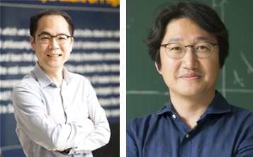 (왼쪽부터) 물리학과 안재욱 교수, 문은국 교수