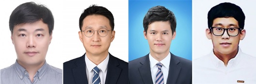 (왼쪽부터) 박인규 교수, 조한철 박사, 정영 박사, 최중락 박사과정