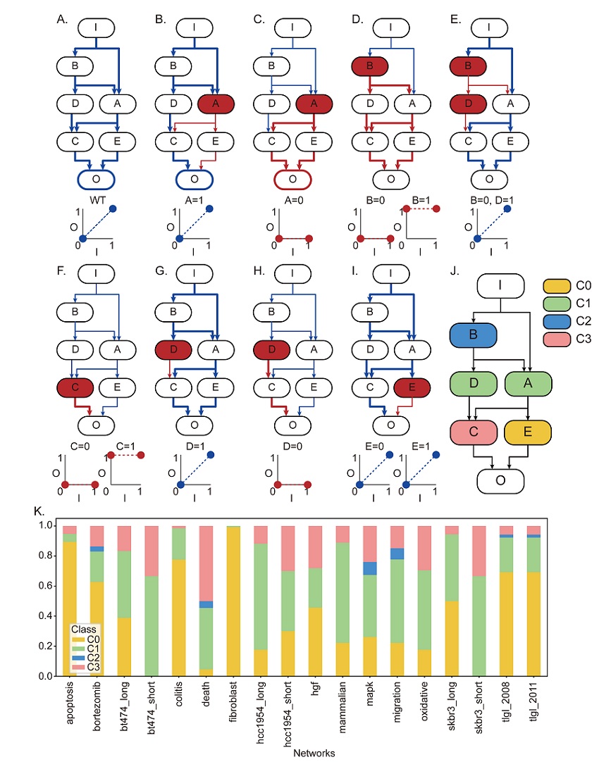 그림 1. 유전자 조절 네트워크의 입출력 관계